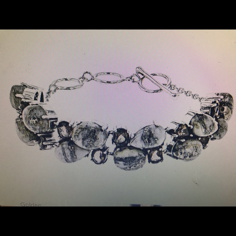 JTV Golden Pyrite Toggle Bracelet size 7.25